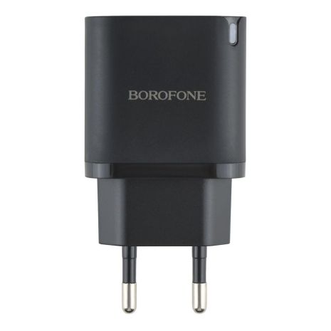 Мережевий зарядний пристрій Borofone BA83A 1USB-C/1USB PD/QC 20W+Type-C to Type-C Колір Чорний