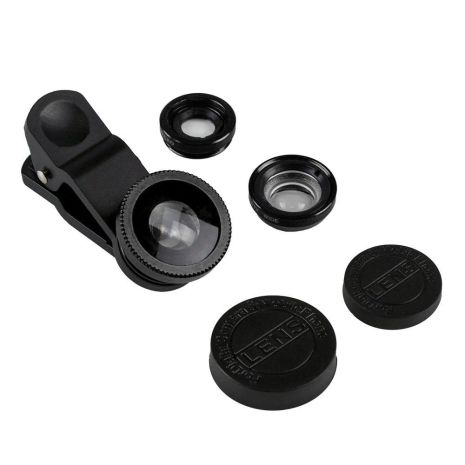 Об'єктив-Лінза Для Телефону Риб'ячий Око 3 in1 Колір Чорний