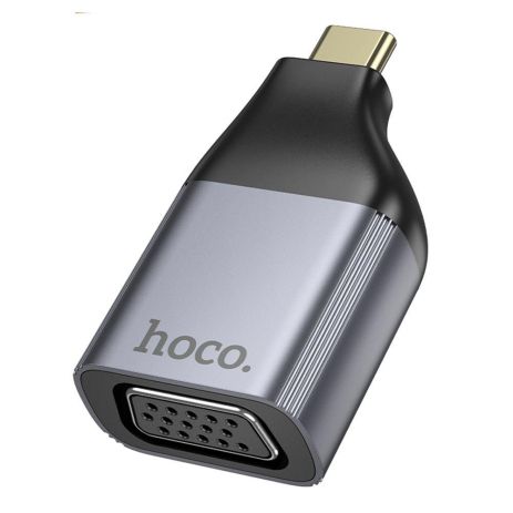 Переходник Hoco UA34 Type-C to VGA 2K 60HZ Цвет Серый