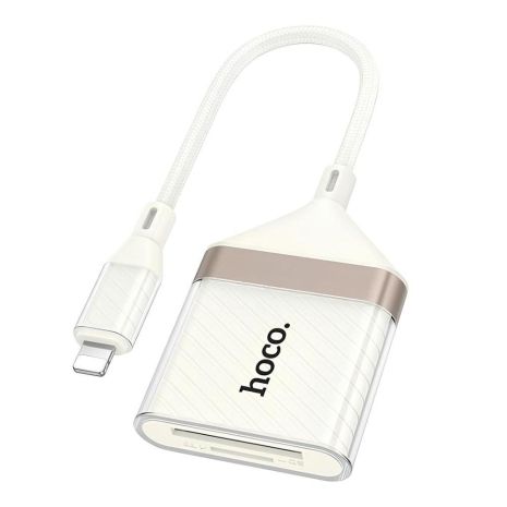 Переходник Hoco UA40 2-in-1 Card Reader Lightning Цвет Абрикосовый Переходник Hoco UA40 2-in-1 Card Reader Lightning Цвет Абрикосовый