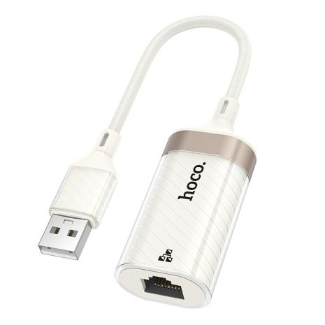 Переходник Hoco UA41 USB to Ethernet adapter (100 Mbps) Цвет Абрикосовый Переходник Hoco UA41 USB to Ethernet adapter (100 Mbps) Цвет Абрикосовый
