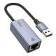 Переходник Hoco UA37 USB to Ethernet adapter (1000 Mbps/1Gbit) Цвет Серый Переходник Hoco UA37 USB to Ethernet adapter (1000 Mbps/1Gbit) Цвет Серый