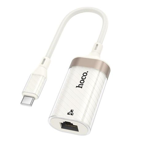 Переходник Hoco UA41B Type-C to Ethernet adapter (100 Mbps) Цвет Абрикосовый Переходник Hoco UA41B Type-C to Ethernet adapter (100 Mbps) Цвет Абрикосовый