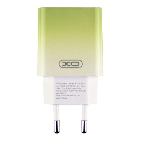 Сетевое Зарядное Устройство XO CE18 1Type-C PD/QC 30W Цвет Желтый
