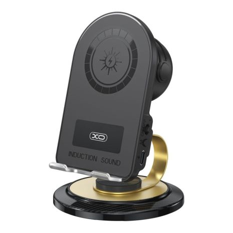 Настільний Тримач XO F69+Bluetooth Speaker + Wireless 15W Колір Чорний