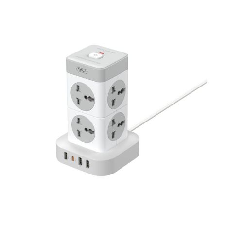 Сетевой Удлинитель XO WL21 Tower Shaped 8AC socket+3USB-A+1USB-C 2m Цвет Белый Сетевой Удлинитель XO WL21 Tower Shaped 8AC socket+3USB-A+1USB-C 2m Цвет Белый