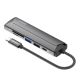 USB Hub LDNIO DS-56H Type-C To PD3.0*1(100W)+HDMI*1(4K@30hz)+USB2.0*1+SD+TF Колір Сірий