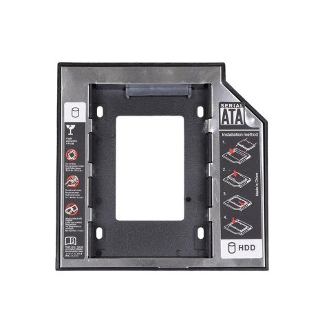 Внутренний карман в отсек привода 12,7мм Aluminum Цвет Черный Внутренний карман в отсек привода 12,7мм Aluminum Цвет Черный