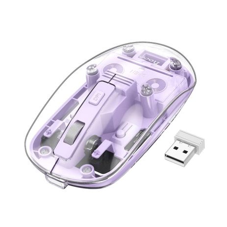 Wireless Миша Hoco GM29 Mysterious dual-mode (2.4G+ Bluetooth) silent Колір Фіолетовий Wireless Миша Hoco GM29 Mysterious dual-mode (2.4G+ Bluetooth) silent Колір Фіолетовий