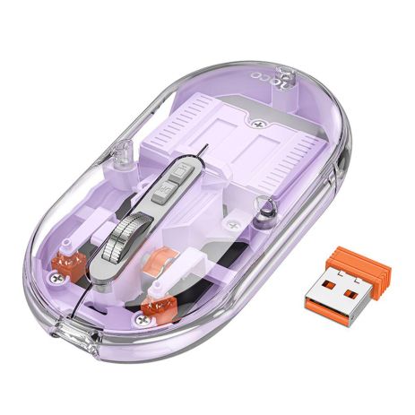 Wireless Миша Hoco GM35 General dual-mode silent (battery version) Колір фіолетовий Wireless Миша Hoco GM35 General dual-mode silent (battery version) Колір фіолетовий