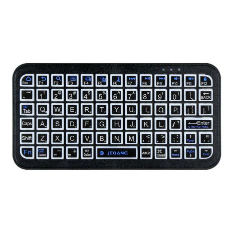 Клавиатура беспроводная JEQANG JB-512 bluetooth (RGB) mini keyboard Цвет Черный