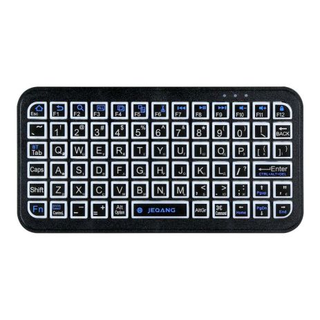 Клавиатура беспроводная JEQANG JB-512 bluetooth (RGB) mini keyboard Цвет Черный