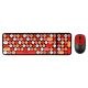Беспроводная Клавиатура и Мышь TWolf TF350 Colorful Цвет Черный/Красный