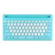 Клавіатура бездротова JEQANG JB-333 dual-model charging Колір Блакитний