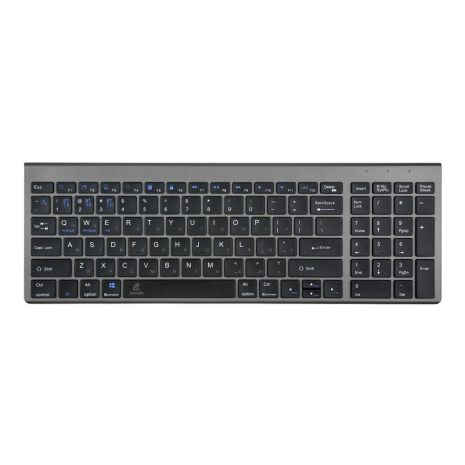 Клавиатура беспроводная JEQANG JB-386 bluetooth keyboard Цвет Серый