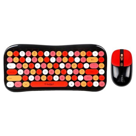 Беспроводная Клавиатура и Мышь TWolf TF660 Цвет Черный