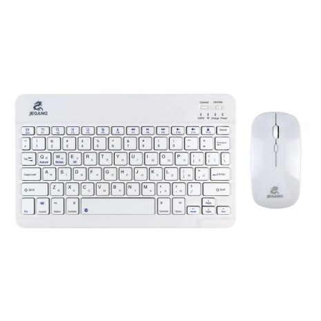 Бездротова Клавіатура та Миша JEQANG JB-350 Bluetooth charging Колір Білий