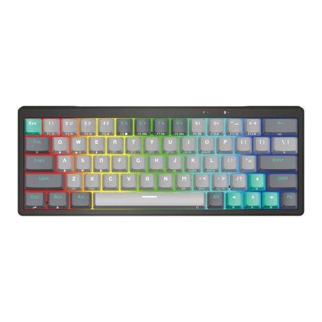 Клавіатура Ігрова бездротова Fantech PRO63 MK912 (Wired, BT, 2.4Ghz) Red Switch Колір Меркурій