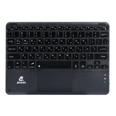 Клавиатура беспроводная JEQANG JB-380 bluetooth charging and lighting touch keyboard Цвет Черный