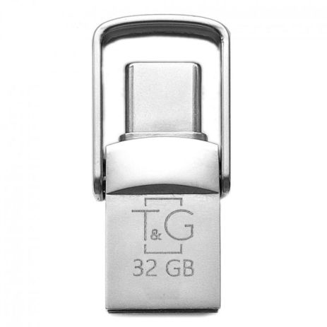 USB OTG T&amp;G 2&amp;1 Type C 32 GB Metal 104 Колір Сталевий