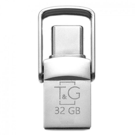 USB OTG T&amp;G 2&amp;1 Type C 32 GB Metal 104 Колір Сталевий