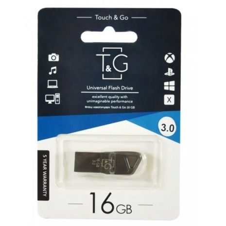 USB Flash Drive 3.0 T&amp;G 16gb Metal 114 Колір Чорний