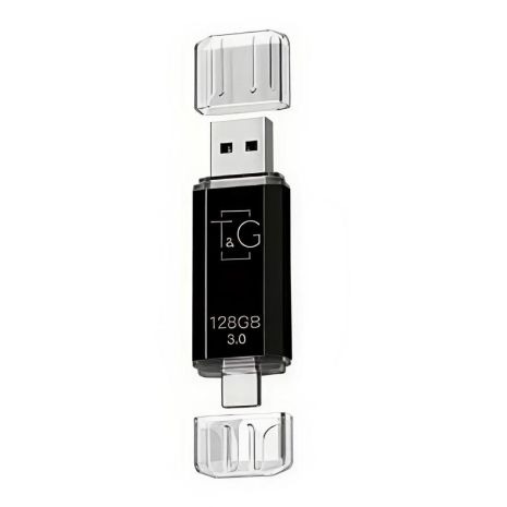 USB Flash Drive 3.0 T&amp;G 128gb USB/Type C 009 Колір Чорний