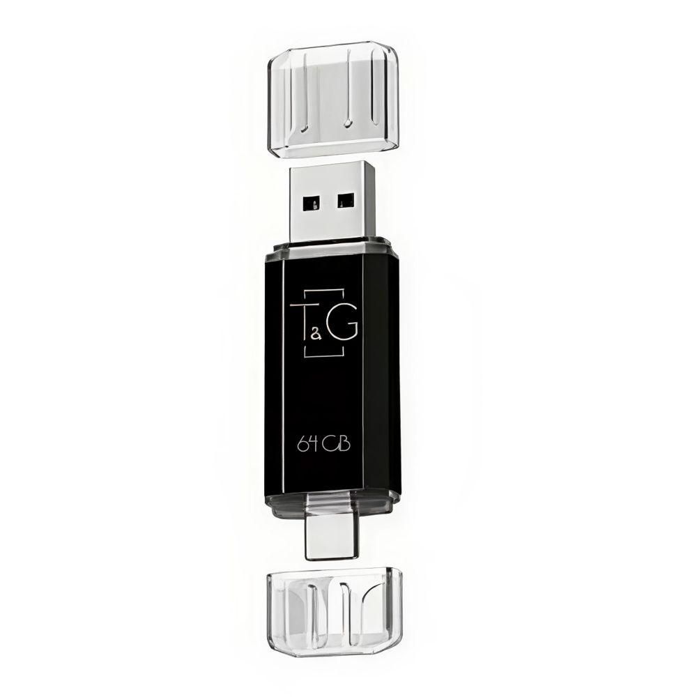USB Flash Drive T&G 64 gb USB/Type C 009 Колір Чорний USB Flash Drive T&G 64 gb USB/Type C 009 Колір Чорний