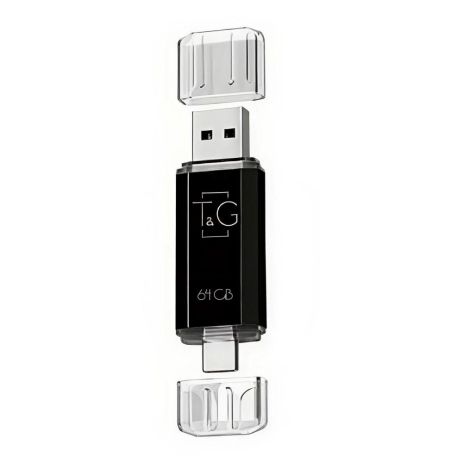 USB Flash Drive T&G 64 gb USB/Type C 009 Колір Чорний USB Flash Drive T&G 64 gb USB/Type C 009 Колір Чорний