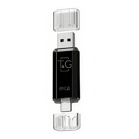USB Flash Drive 3.0 T&amp;G 64 gb USB/Type C 009 Колір Чорний
