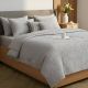 Євро комплект постільної білизни Cloud Dream IDEIA мікросатин жатка подарункова упаковка сірий беж (8-36029*002)