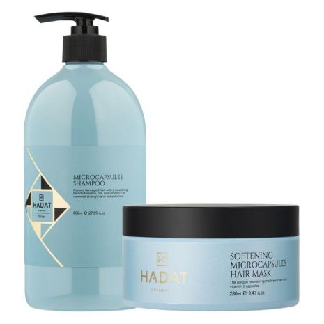 Набір Hadat Microcapsules DUO шампунь і маска для пошкодженого волося з мікрокапсулами 800/280 мл