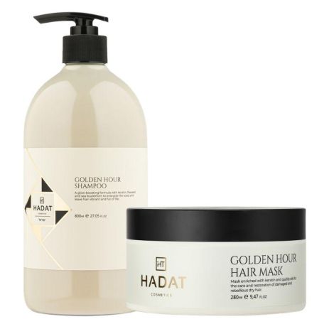 Набір Hadat Golden Hour DUO шампунь і маска для фарбованого та освітленого волосся 800/280 мл