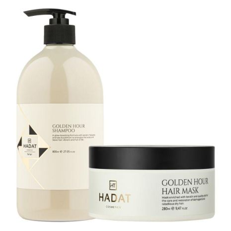 Набір Hadat Golden Hour DUO шампунь і маска для фарбованого та освітленого волосся 800/280 мл