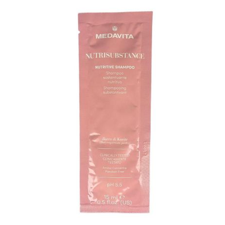 Живильний шампунь Medavita Nutrisubstance Nutritive Shampoo для відновлення сухого волосся, пробник саше 15 мл