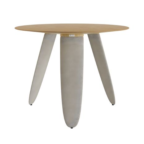 Стіл Rino, діаметр 100 см, дуб маркетрі / Node 07 Стіл Rino, діаметр 100 см, дуб маркетрі / Node 07