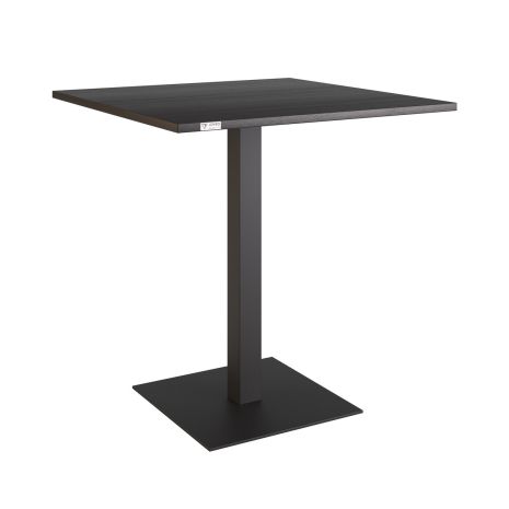 Стіл Tetra light 80 х 80 білий метал / дуб ДСП (текстура)