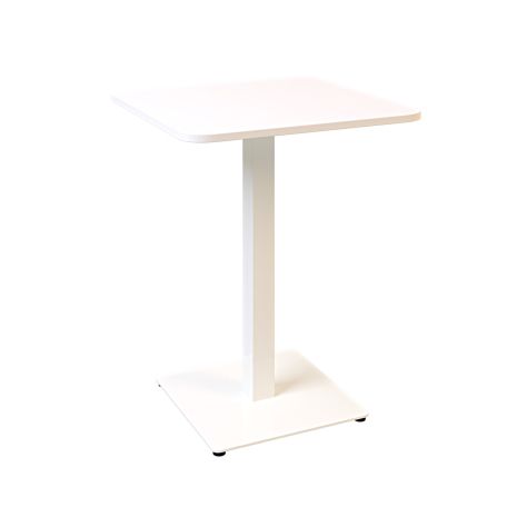 Стіл Tetra light soft 60 х 60 білий метал / білий ДСП (текстура)