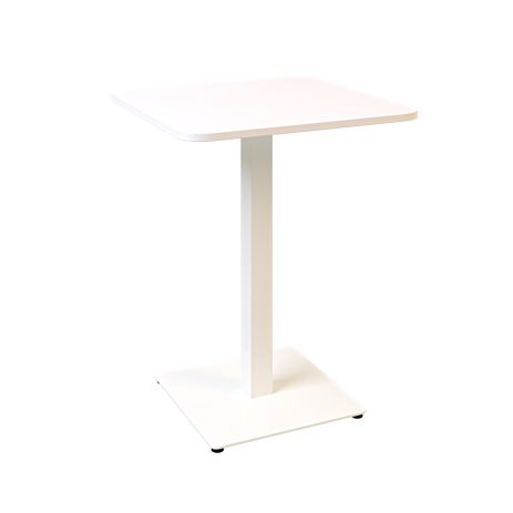 Стіл Tetra light soft 60 х 60 білий метал / білий ДСП (текстура)