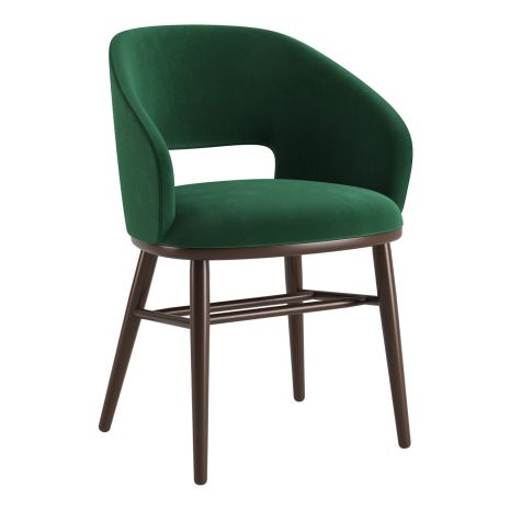 Стілець Dolphin темний горіх / Venus velvet 2940