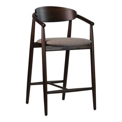 Стілець напівбарний Mamont semi-soft темній горіх / Austin 03