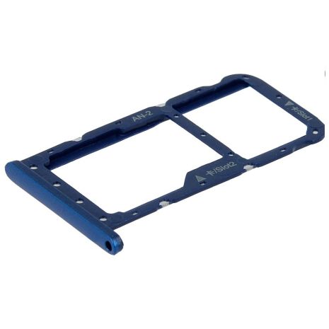 Тримач Sim картки Huawei P20 Lite, Nova 3e, синій, на 2 Sim