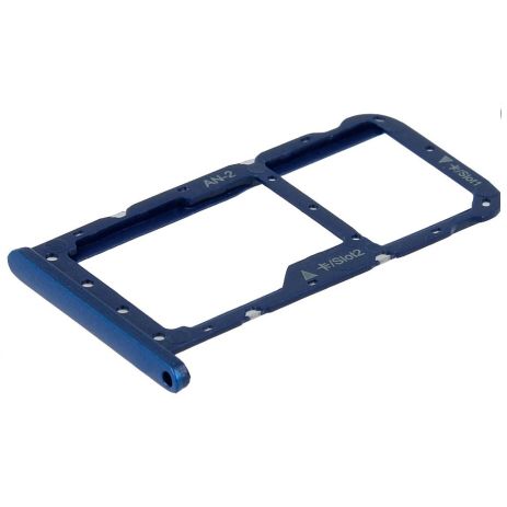 Тримач Sim картки Huawei P20 Lite, Nova 3e, синій, на 2 Sim