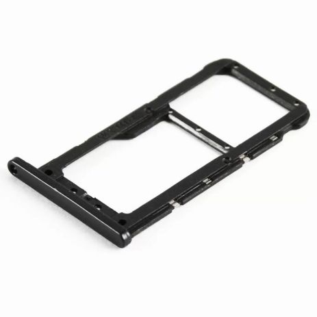 Тримач Sim картки Huawei P20 Lite, Nova 3e, чорний, на 2 Sim