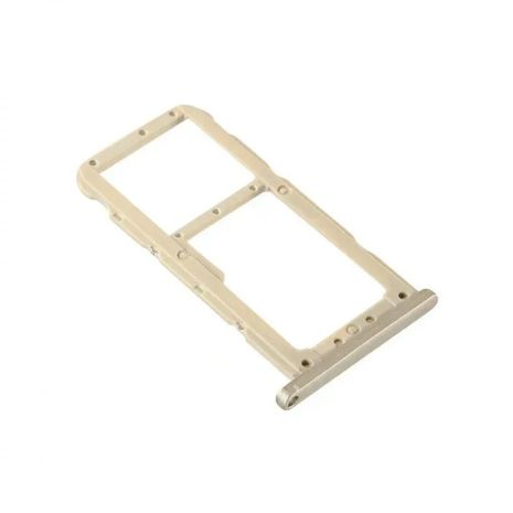 Тримач Sim картки Huawei P20 Lite, Nova 3e, золотистий, на 2 Sim