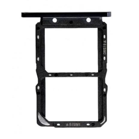 Держатель Sim карты Huawei Honor 20, Nova 5T, черный на 2 Sim