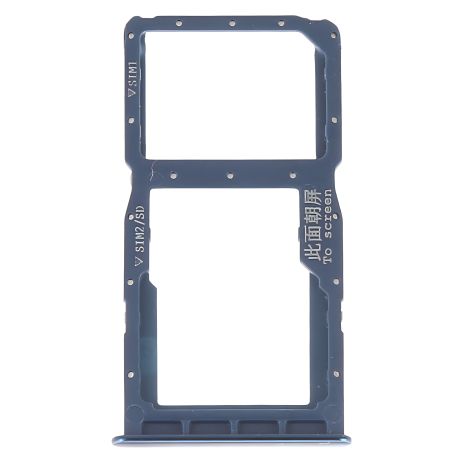 Синий держатель Sim карт на 2 Sim для Huawei P30 Lite, Nova 4e Синий держатель Sim карт на 2 Sim для Huawei P30 Lite, Nova 4e