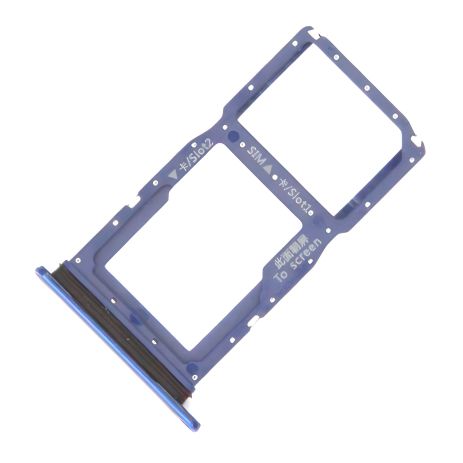 Держатель Sim карты для Huawei P Smart Z, Y9 Prime 2019, синий, на 2 Sim