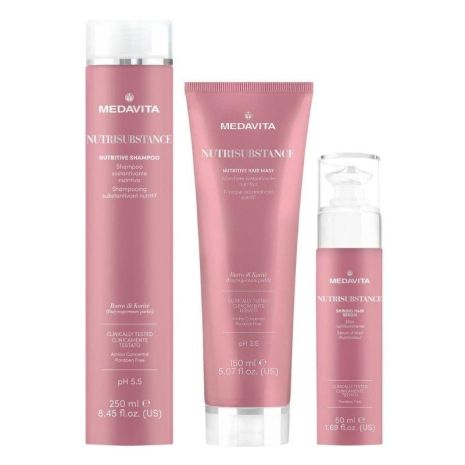 Набір Medavita Nutrisubstance TRIO-2 шампунь, маска, еліксир для живлення та зволоження сухого волосся 250/150/50 мл