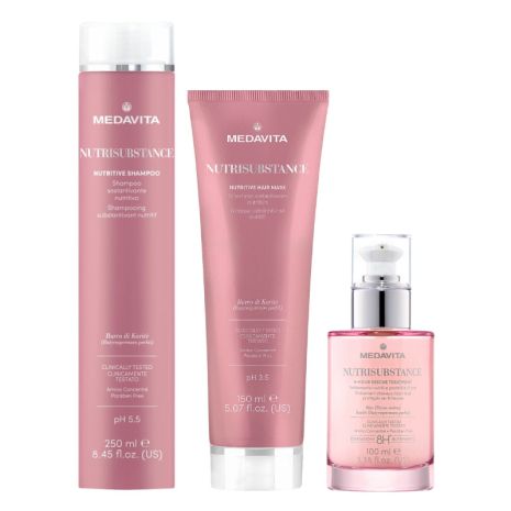 Набір Medavita Nutrisubstance TRIO-1 шампунь, маска, крем для живлення та зволоження сухого волосся 250/150/100 мл